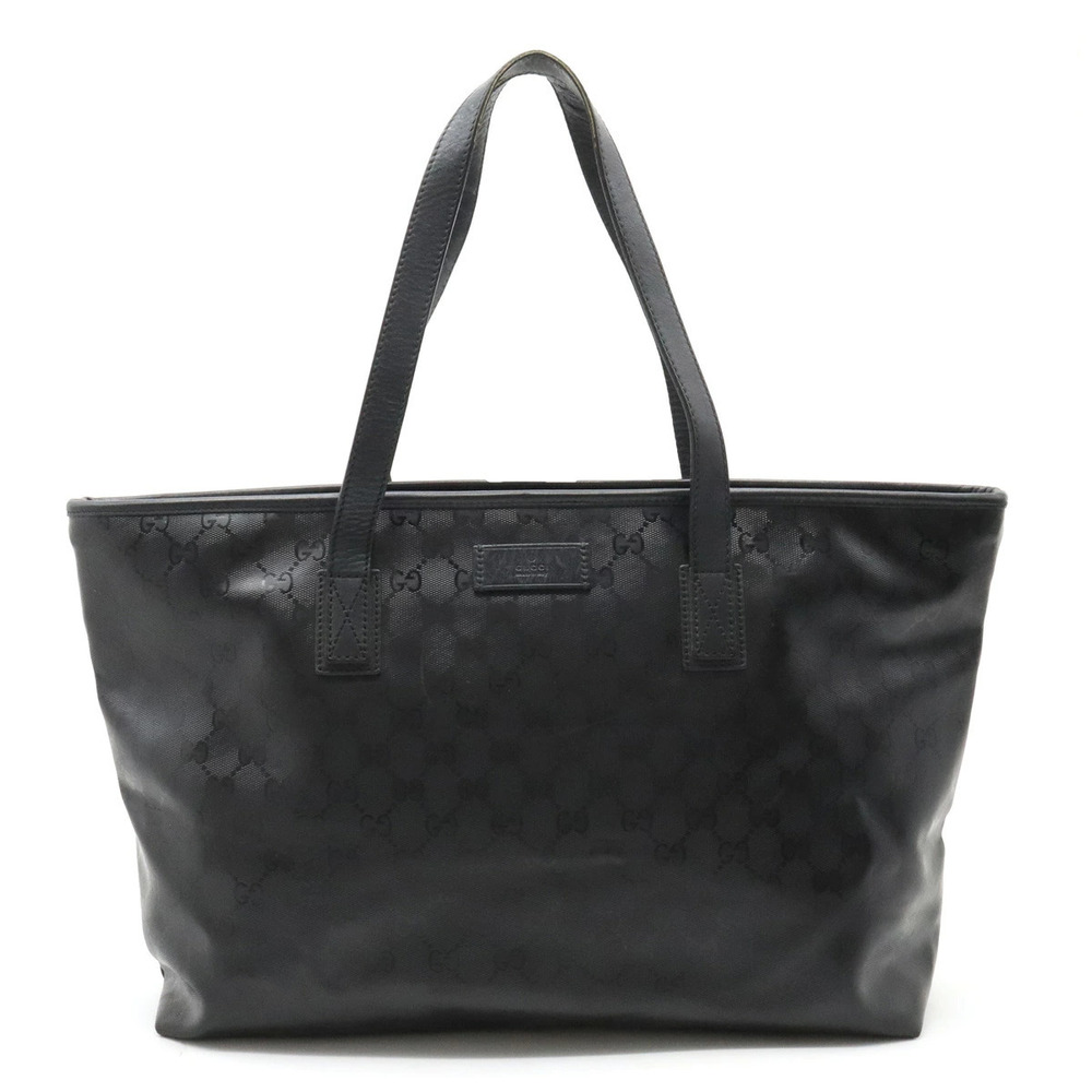Gucci GG Imprime Tote Bag Shoulder Leather Black
